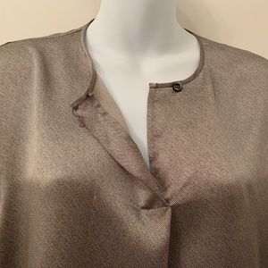 Joseph Abboud pure silk tunic top shirt blouse